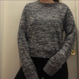 EXPRESS heather blue/grey sweater size medium